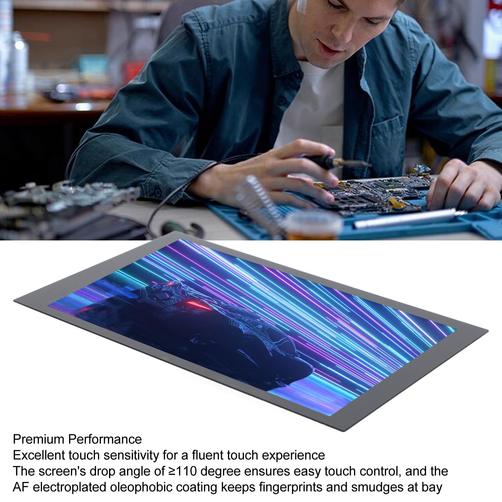 Zenithaur Anti GLARE Display a prova di impronta digitale per il ponte Steam, sostituzione touchscreen LCD da 7 pollici, touch screen ad alta definizione per l'esperienza di gioco