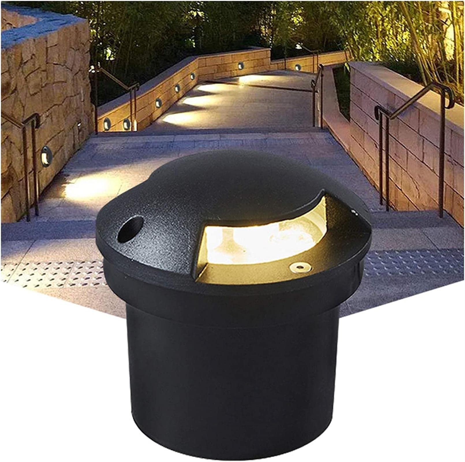 LED-Untergrundleuchte für den Außenbereich, IP65, wasserdicht, eingebettet, für den Garten, Innenhof, Stufenlicht, seitliches Licht emittierendes Erdgeschosslicht, acht Farbmodi