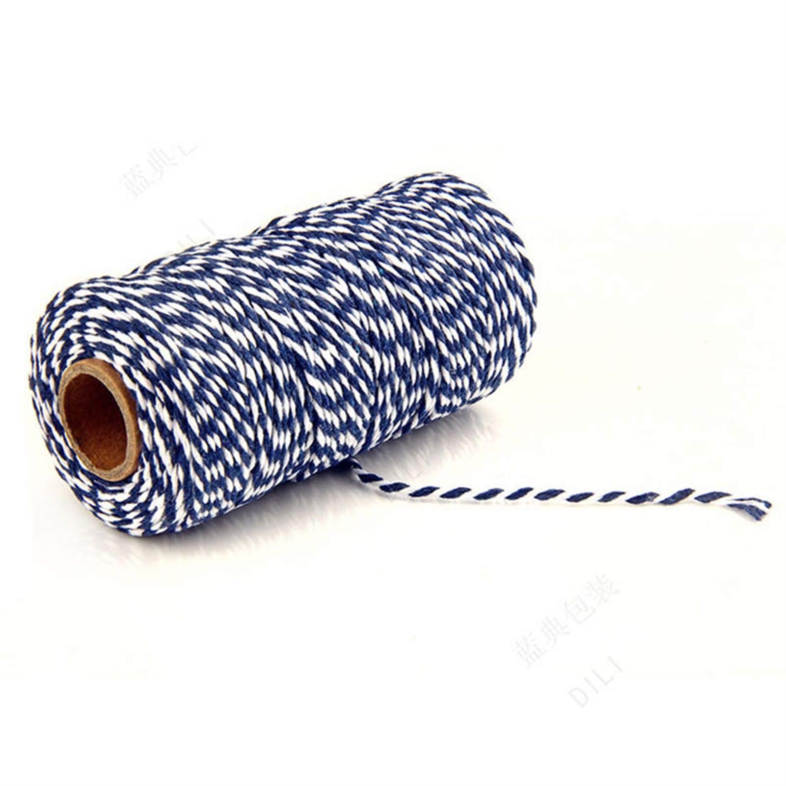 Zkenshan-Natural Jute Twine Wedding Party Decor Gift Wrapping Cord Thread DIY Scrapbooking Craft, 100M Jute Baler Twine Burlap String Hemp Rope, Natural Jute Fiber (Color : Royal Blue)