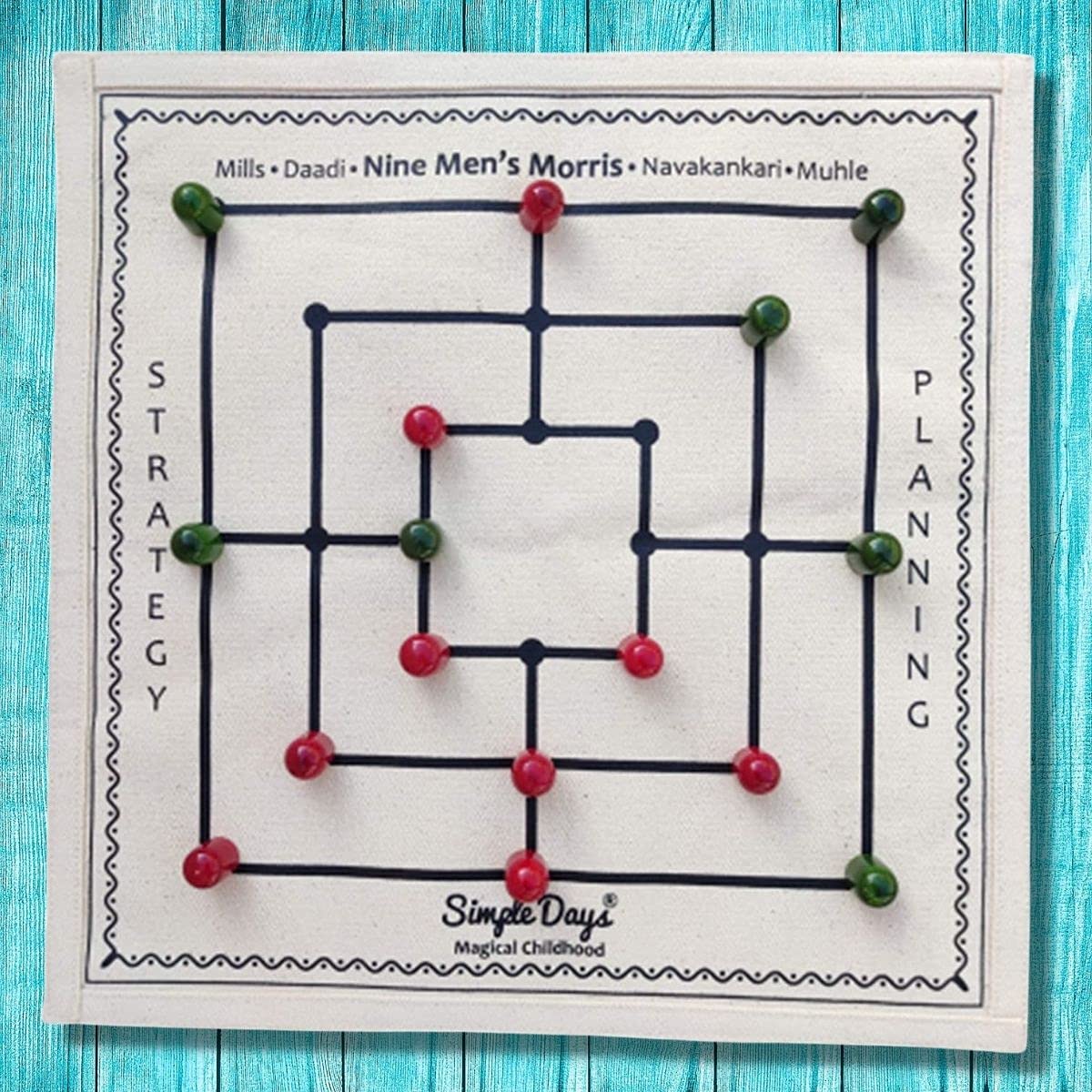 Simple Days Daadi | Navakankari | Nine Mens Morris Indian Traditional Board Game (B08CZTYC3W) Amazon Price History, Amazon Price Tracker