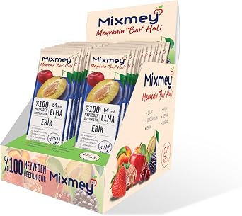 MIXMEY FRUIT BAR PLUM 20 GR x 24 PIECES - HEALTHY SNACK WITHOUT VEGAN AND GLUTEN