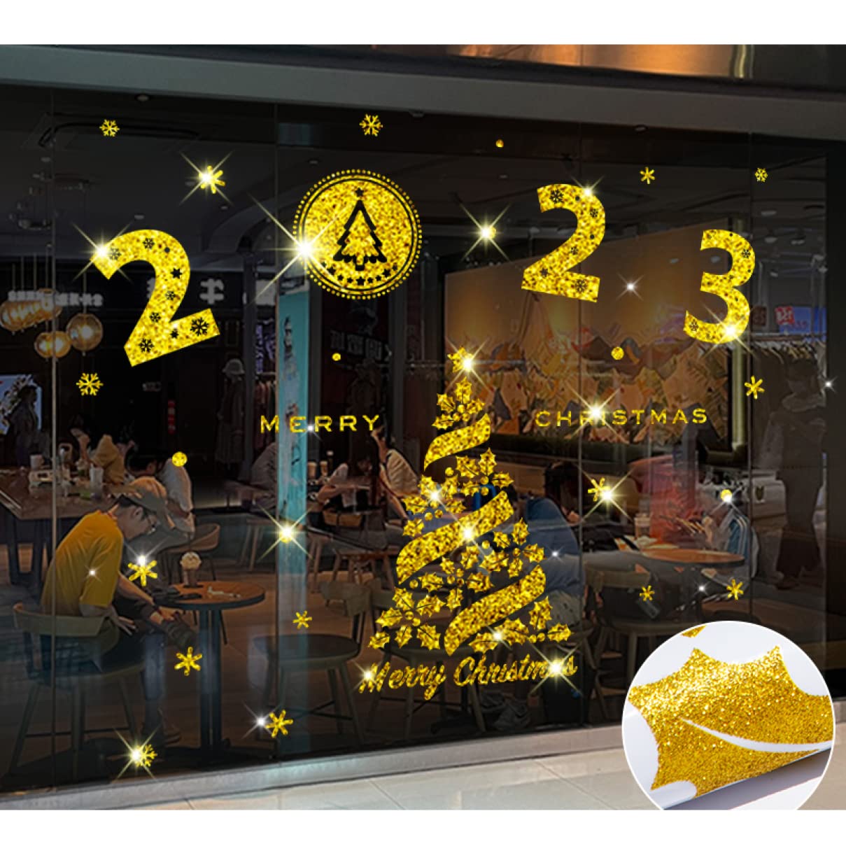 Amazon｜QQZSG クリスマス 窓 Lager シール クリスマスツリーの