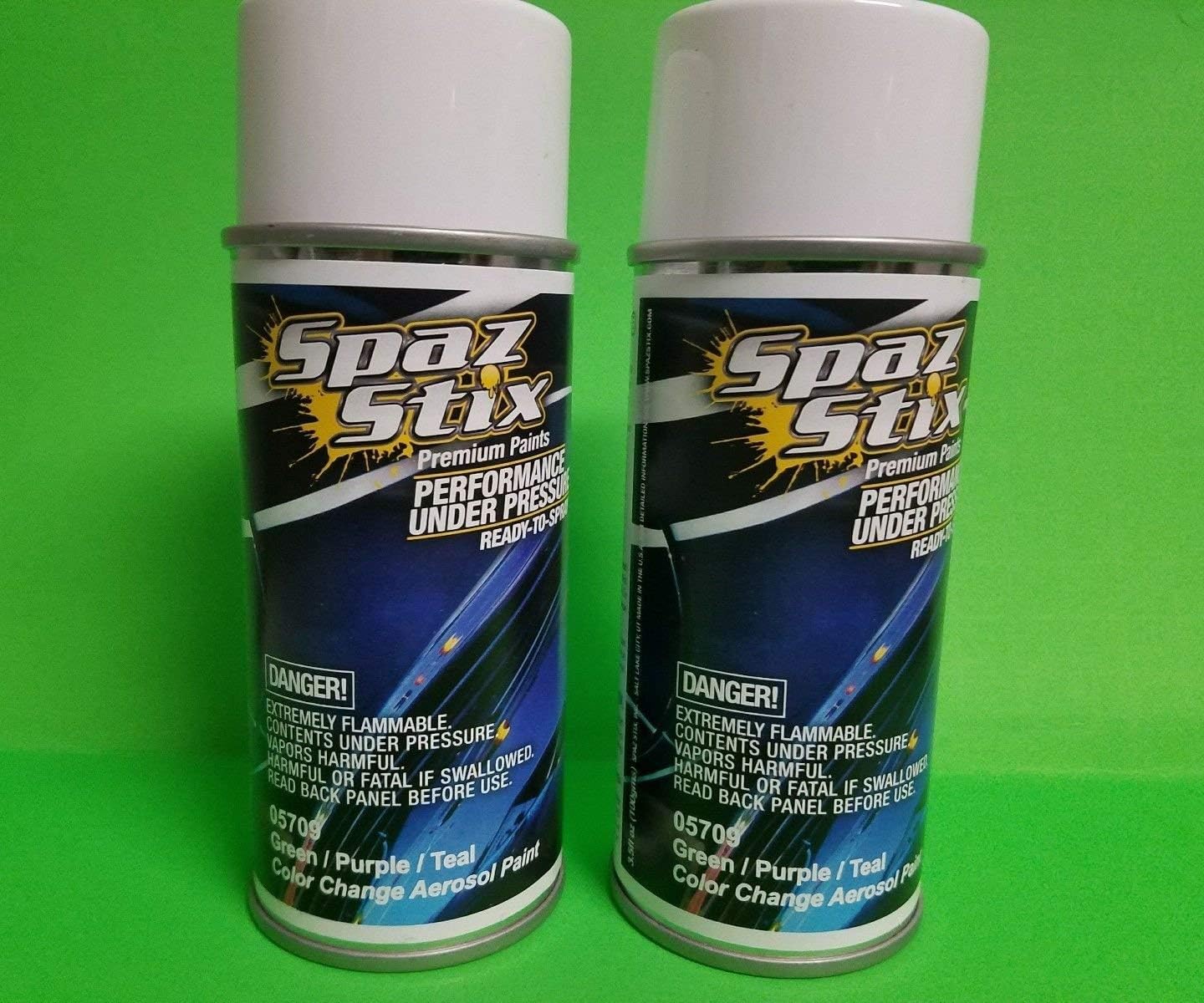 Spaz Stix 2 PACK SZX05709 x2 Color Change Paint Green/Purple/Teal Aerosol Lexan INCLUDES CHICAGOLAND RC COUPON