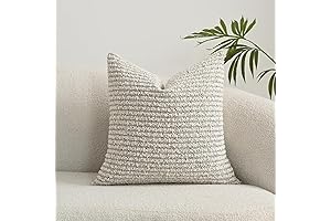 Sunkifover Textured Boucle Throw Pillow Covers 17x17 Inch