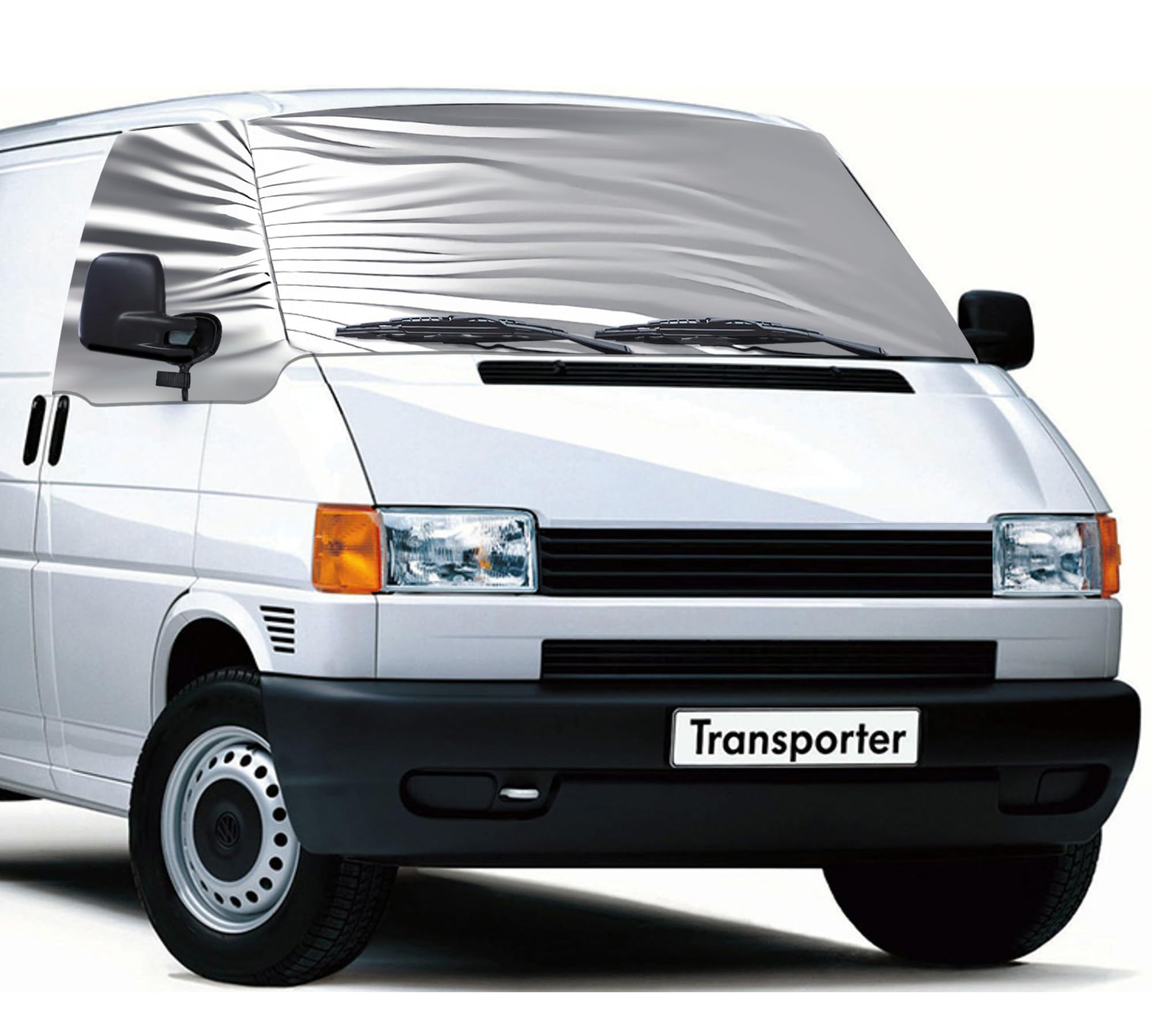 Osłona przedniej szyby, zamiennik do VW Caravelle/Transporter T4, luksusowa srebrna osłona na przednią szybę, składana osłona na przednią szybę, ochrona przed słońcem, mata, ochrona przed
