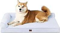 Vista 43 de EHEYCIGA Cama ortopédica XL para perro de espuma viscoelástica, cama lavable para perro con forro impermeable y funda extraíble, sofá extragrande