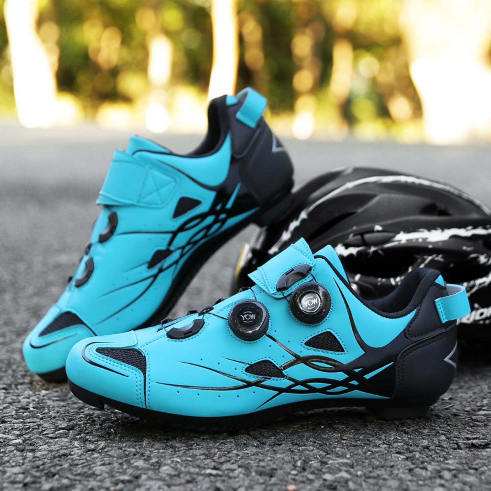 Mateju Scarpe Ciclismo Strada Uomo Donna, 36-47 EU Scarpe Bici da Corsa Uomo Donna con SPD Calas Antiscivolo Traspiranti per Sportive da Esterno