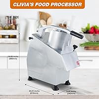 Vista 3 de CMI Commercial Multifunctional Automatic Vegetable Cutter and Food Processor,Potato Onion Slicer,Electric Fruit and Cheese Grating Machine,Slicer