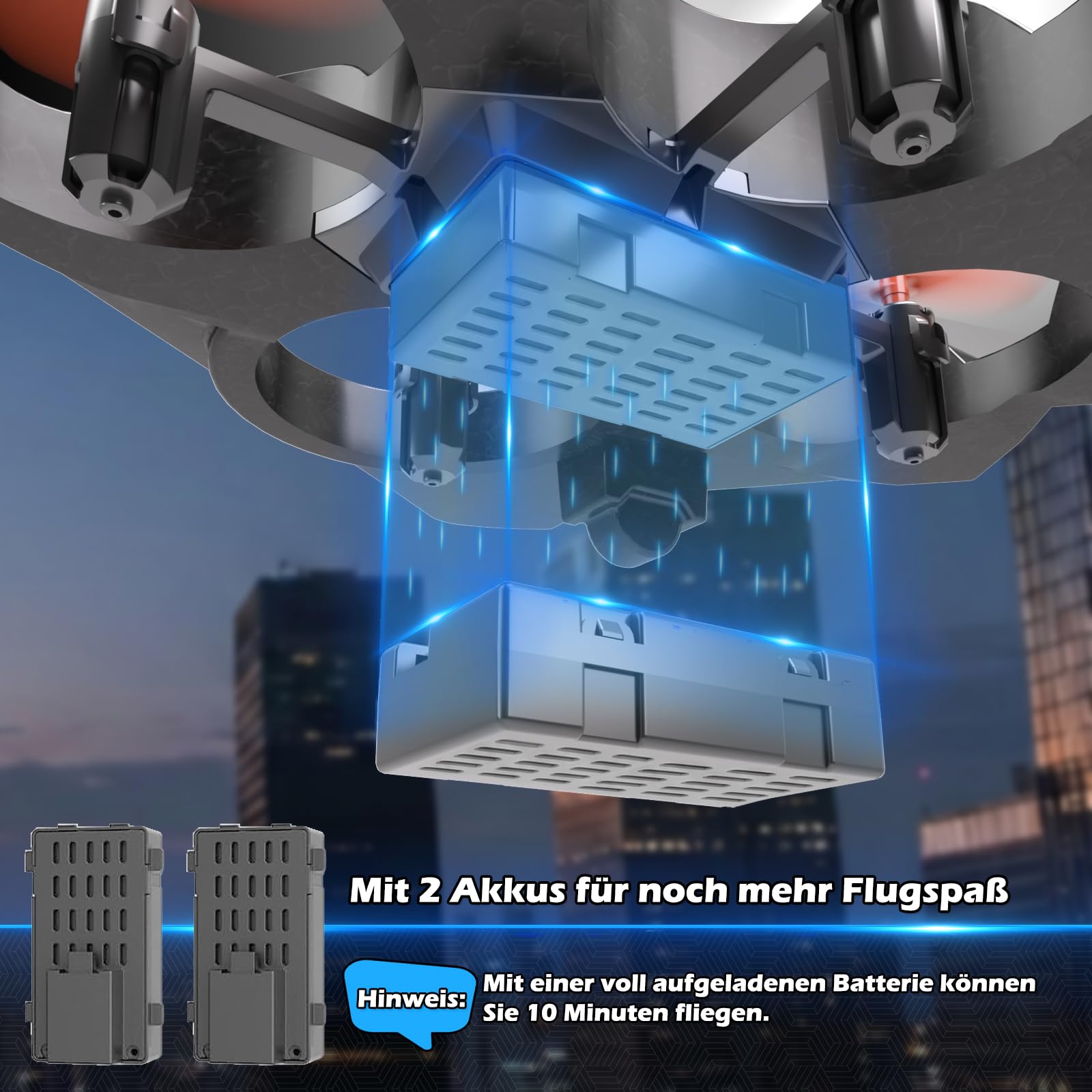 Doloowee RC Flugzeug Drohne für Kinder, RC Schaumstoff-Flugzeug mit Bunter LED-Beleuchtung, 360° Flip, Höhenhaltung, 2.4GHz Ferngesteuertes Flugzeug für Anfänger mit 2 Akkus