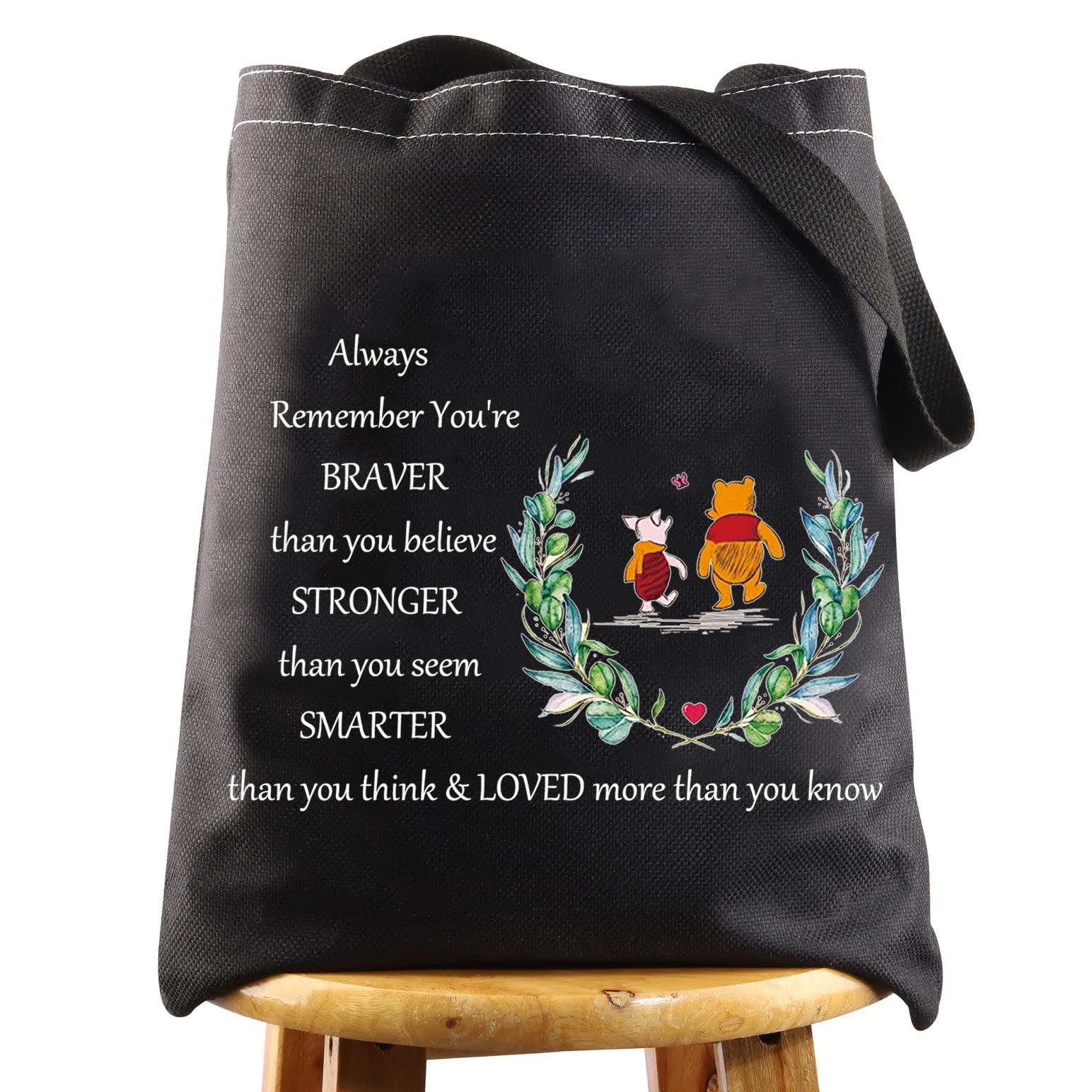 LEVLOFriendship Cosmetic Make up Bag Friend Gift Friendship You Are Braver Stronger Smarter Than You Think Makeup Zipper Pouch Bag For Women Girls