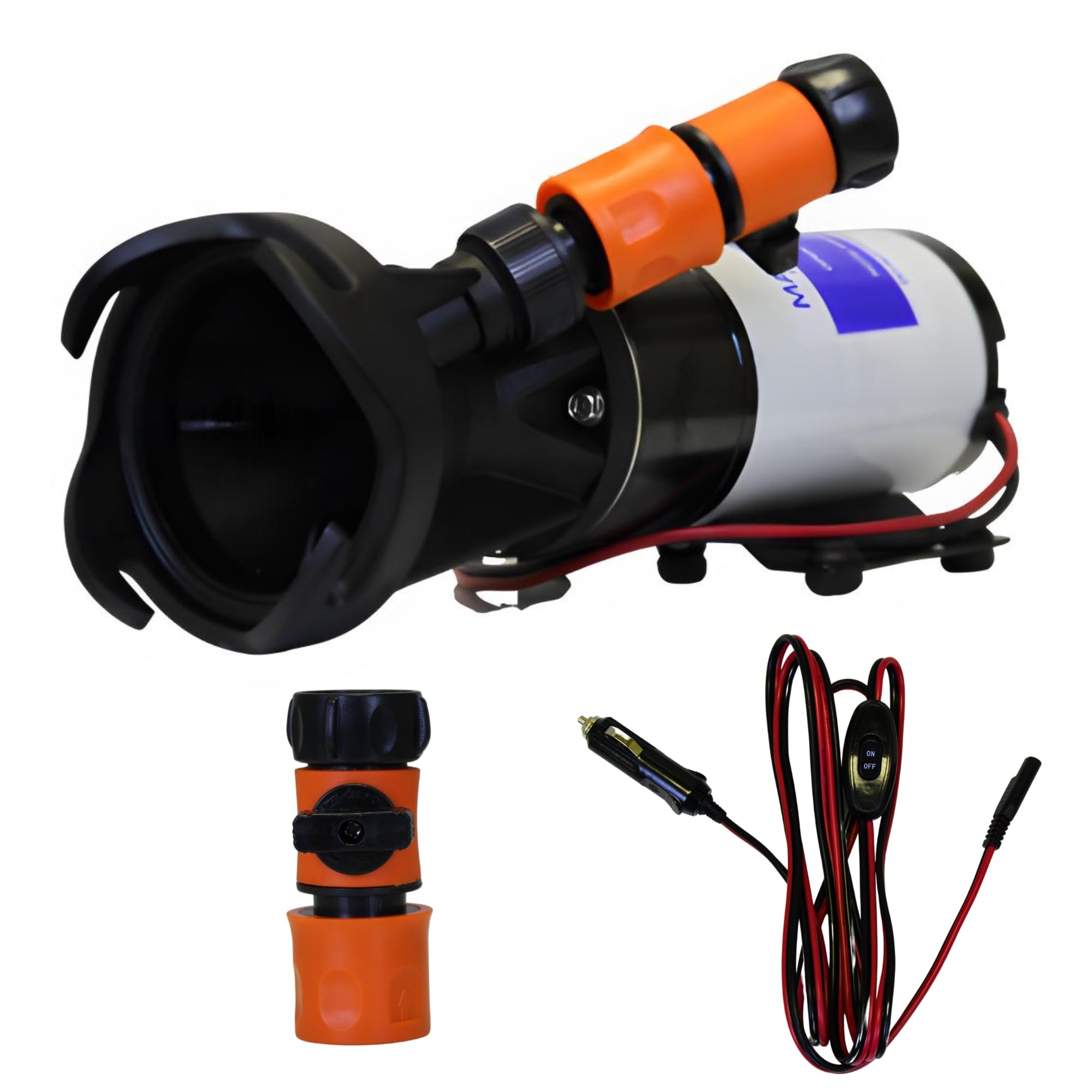 Quick Release RV Macerator Pump - 12V, 12GPM RV Dump Station Mount