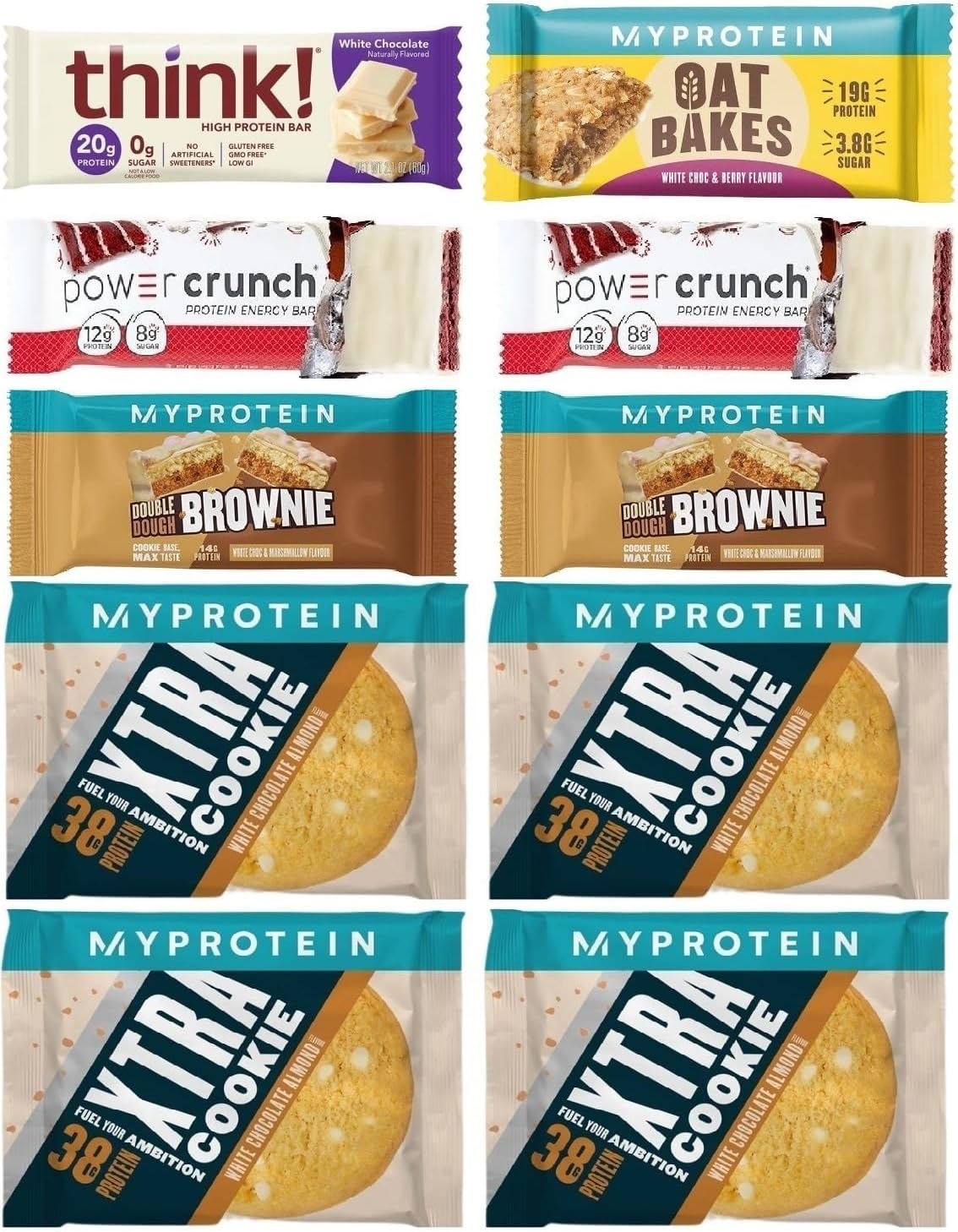 Amazon.co.jp ホワイトチョコレート味 プロテインバー バラエティパック（White Chocolate Flavor