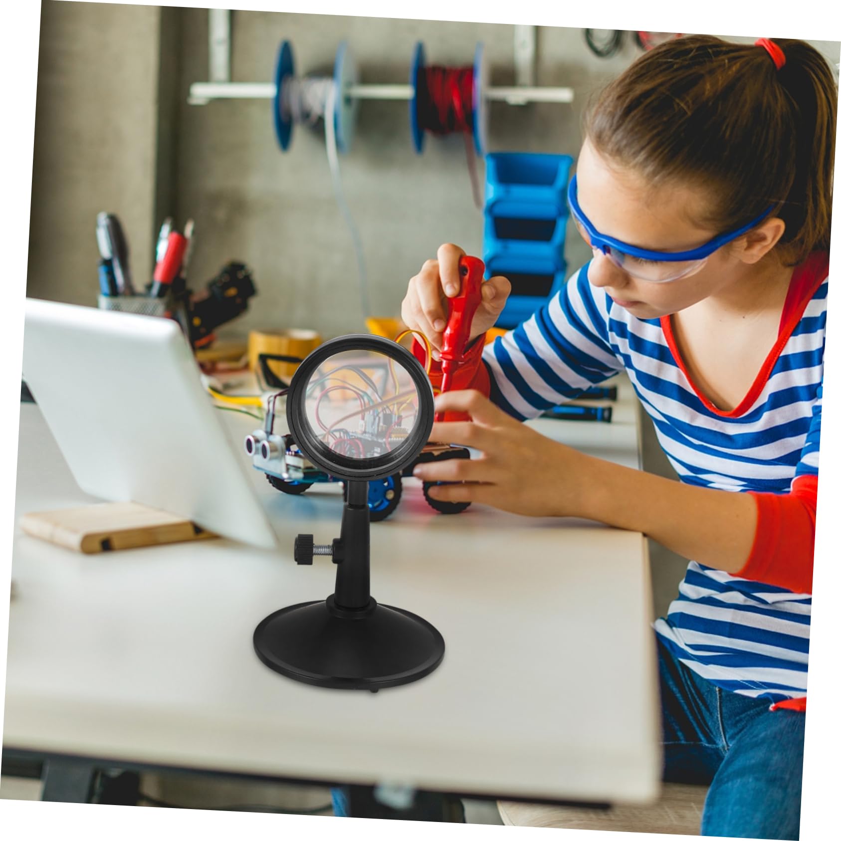 FUNOMOCYA 1 Set Teaching Physical Convex Lens Physical Concave Lens Optical Concave Lens Kit Plastic Optical Experiment Concave Lens