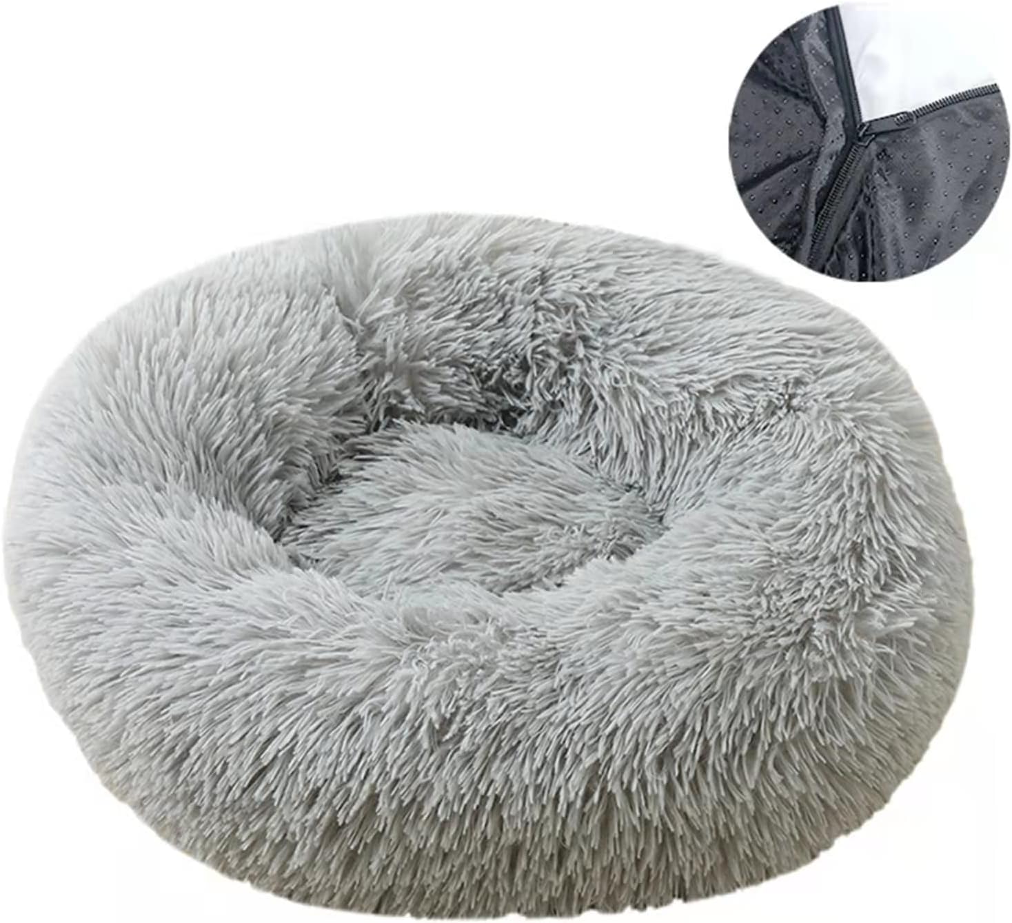 RENVIRTUE Donut Cat Bed,Suitable for Cats Or Dog,Fall/Winter Indoor Sleeping,Comfortable Kittens,Teddy Kennel,Outer Cover Can Zips…