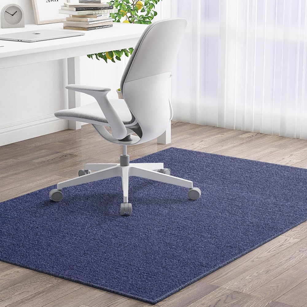 2025 TPE Office Chair Mat for Carpet & Hardwood Floors NonSlip Gaming Desk Protector MultiPurpose Floor CoveringNavy 90x180cm
