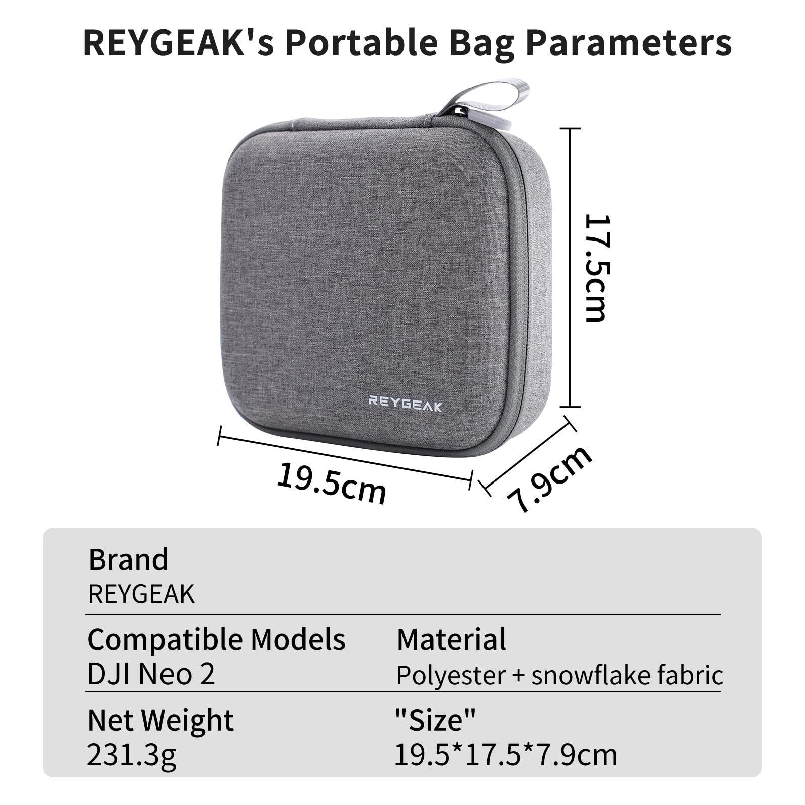 REYGEAK Dla DJI Neo 2 Carriage Case, Kompaktowa Przenośna Torba Do DJI Neo 2 Akcesoria Drone