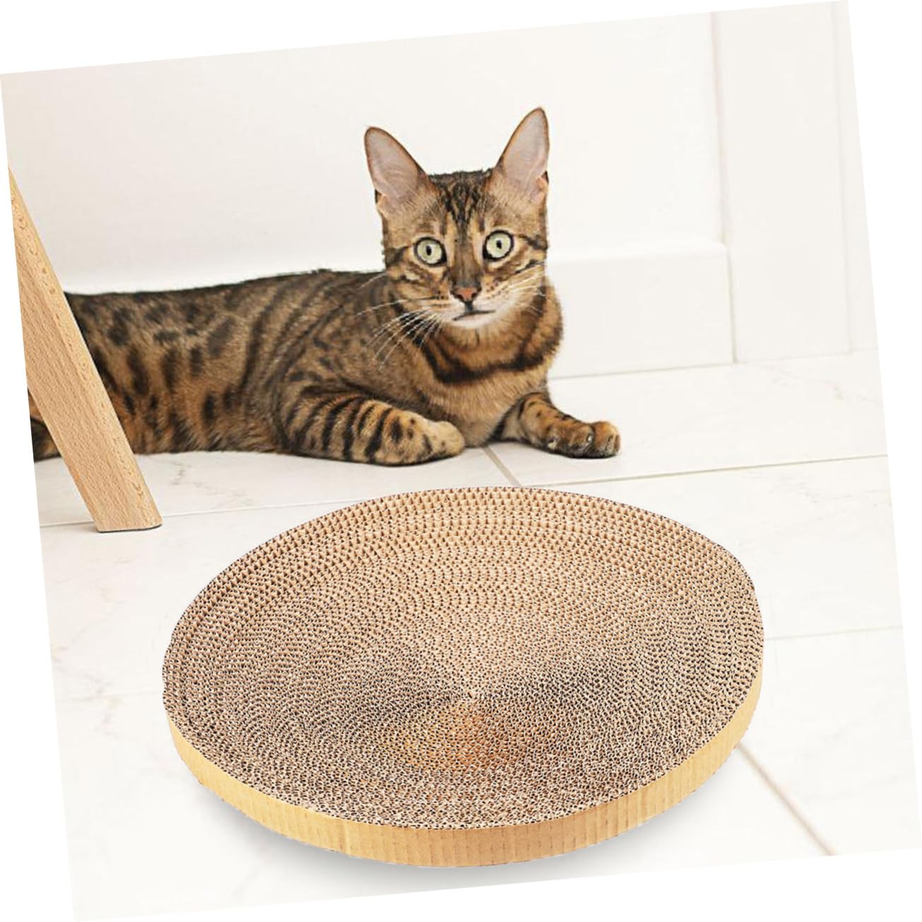 Katzenkratzbrett Ersatz, 2 Stück Wellpappe Kratzmatten Khaki
