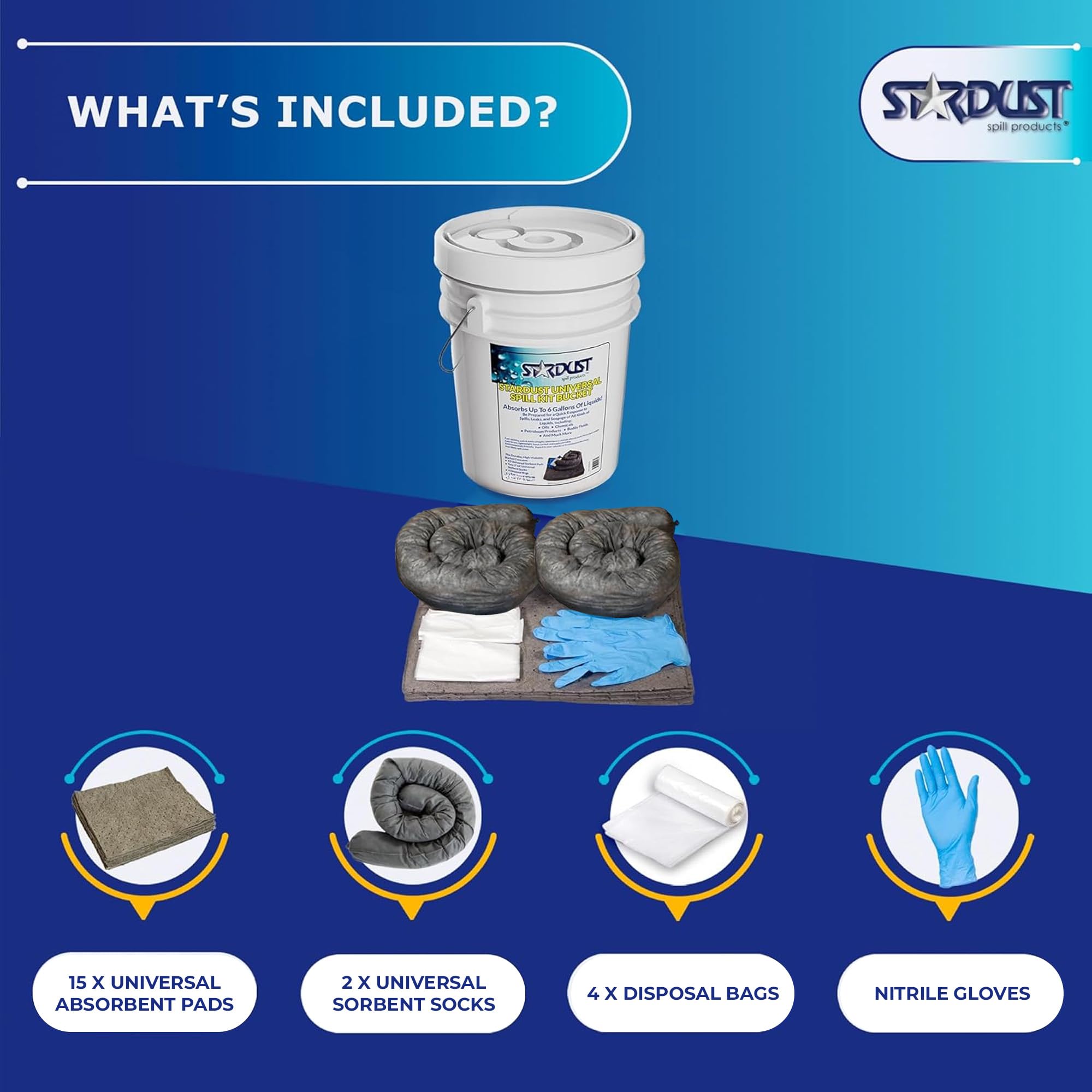 STARDUST Spill Kit: OSHA Approved - Quick Cleanup -3