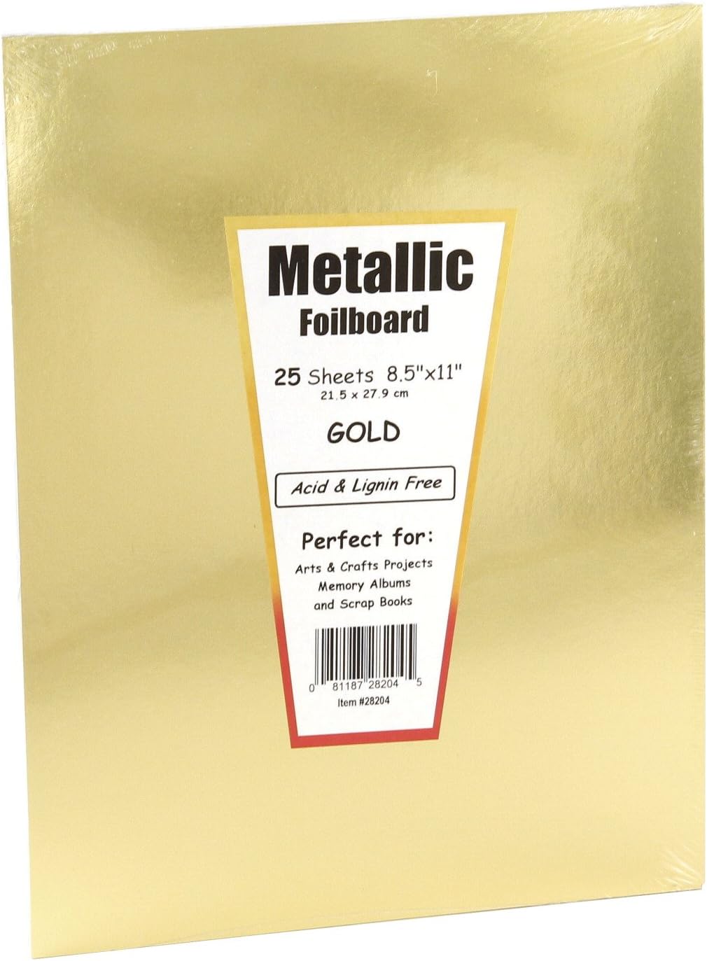Hygloss 25 Gold, 8.5 x 11-Inch Metallic Foil Board Sheets, Count : Home & Kitchen