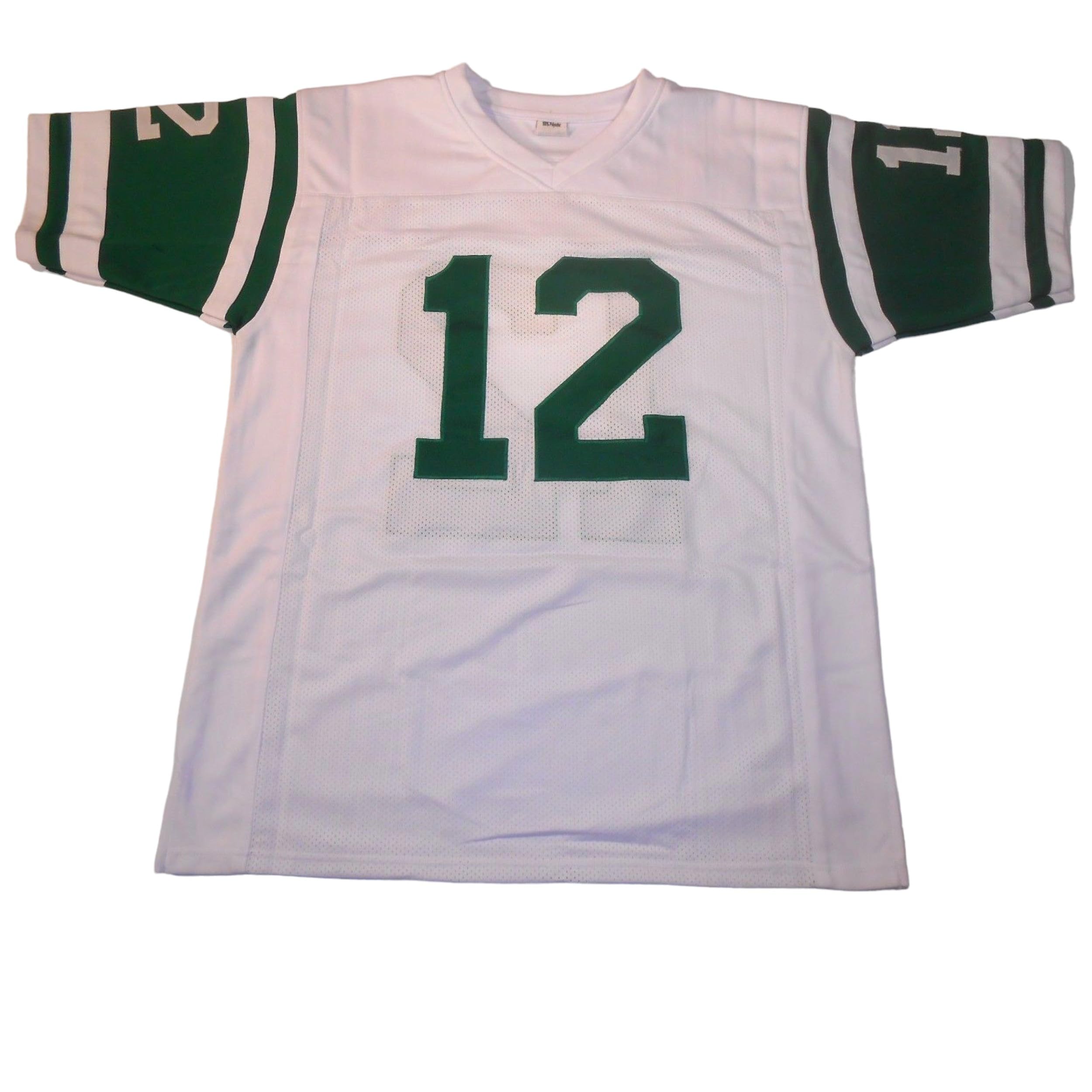 Generic Joe Namath White Jersey Stitched Custom Football New No Brand/Logos (US, Alpha, Medium, Regular, Regular, White)