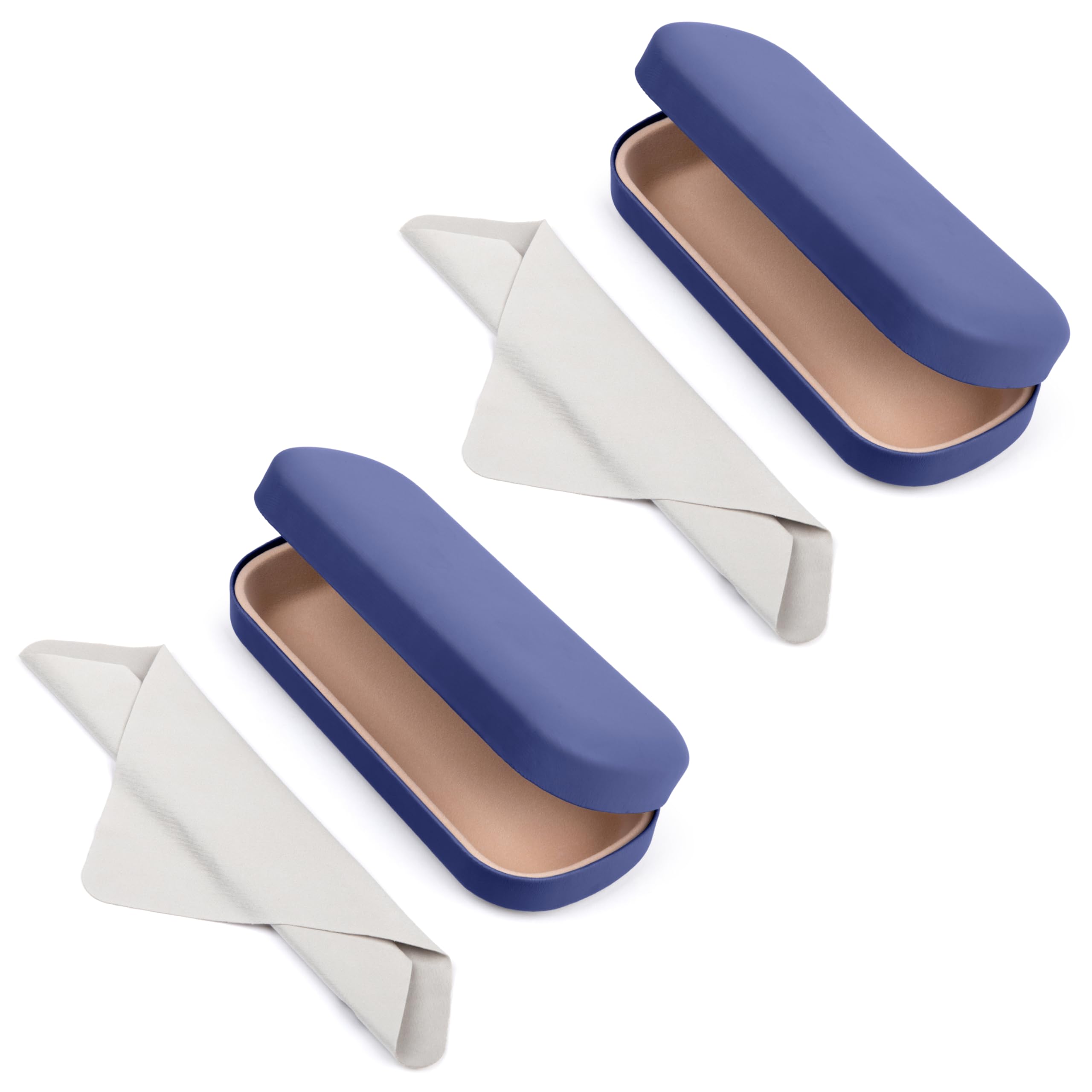 Oplee™ Hard Shell Eyeglass Case with Grey Microfiber Cloth