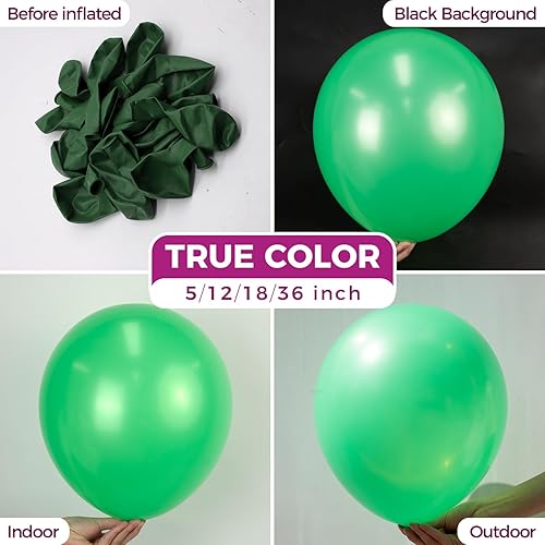 Miniatura 20 de Bezente Globos de látex verde lima para fiesta, paquete de 100 globos de color verde claro de 12 pulgadas, globos redondos de helio verde fruta