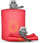HydraPak Stow - Collapsible Backpacking Water Bottle (1 Liter) - BPA Free, Ultra Light, Spill-Proof Twist Cap - Glacier Blue