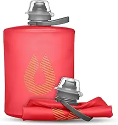 Hydrapak Garrafa de água dobrável Stow (500 ml, 500 ml) – Garrafa de viagem ultraleve e embalável, frasco flexível para esqui, caminhada, bicicleta ou escalada – Vermelho vermelho sequoia