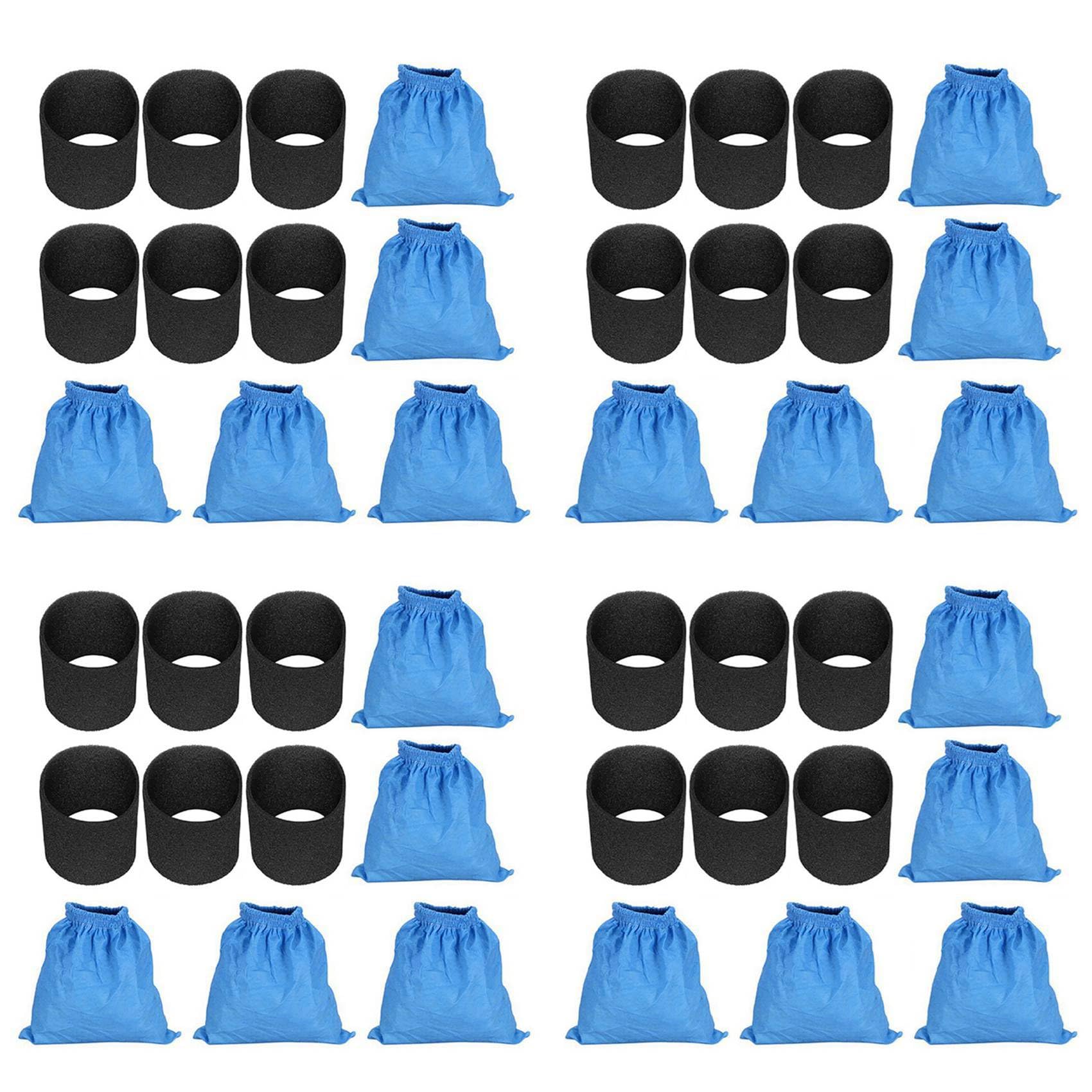 Hndhbfgrt 20PCS for MV1 WD1 WD2 WD3 SE4001 Filter Bag & 24X for Wet Dry Foam Filter MV1 WD1 MV1 WD1 Filter