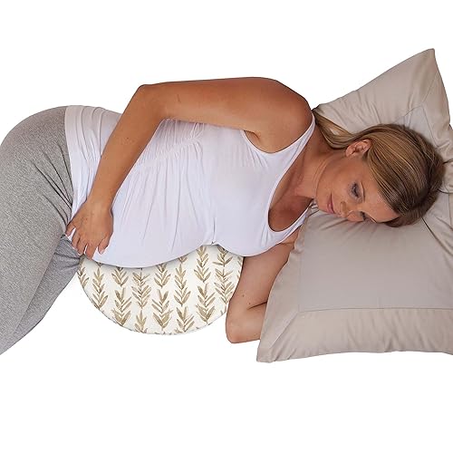 Boppy Almohada de cuña para embarazo con funda de almohada de jersey extraíble pastizal firme y compacto posicionamiento prenatal y posnatal
