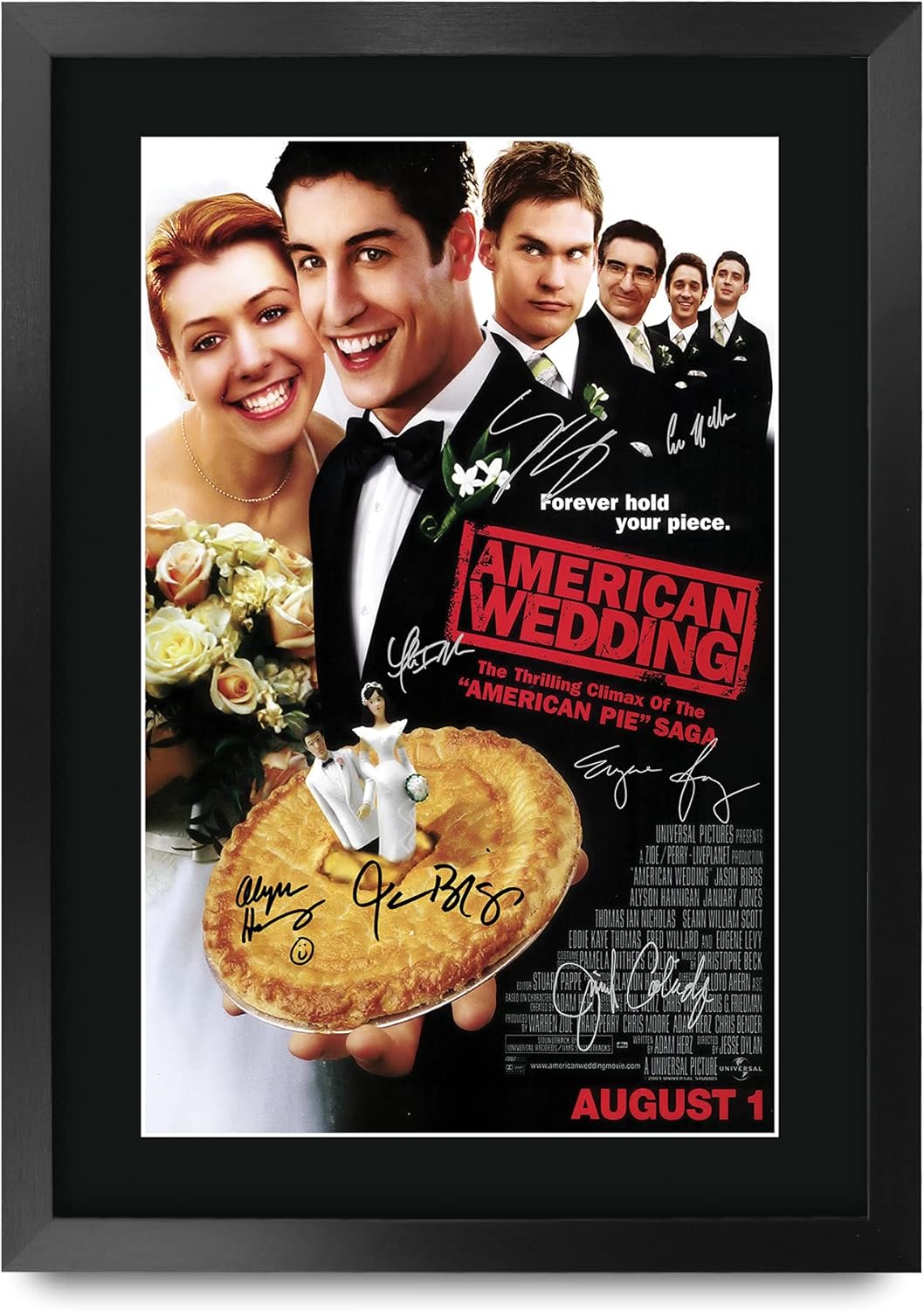 HWC Trading American Pie Collection Jason Biggs 16 x 12 inch Gifts Printed Poster Set Signed Autograph Picture for Movie Memorabilia Fans - 16" x 12" Framed