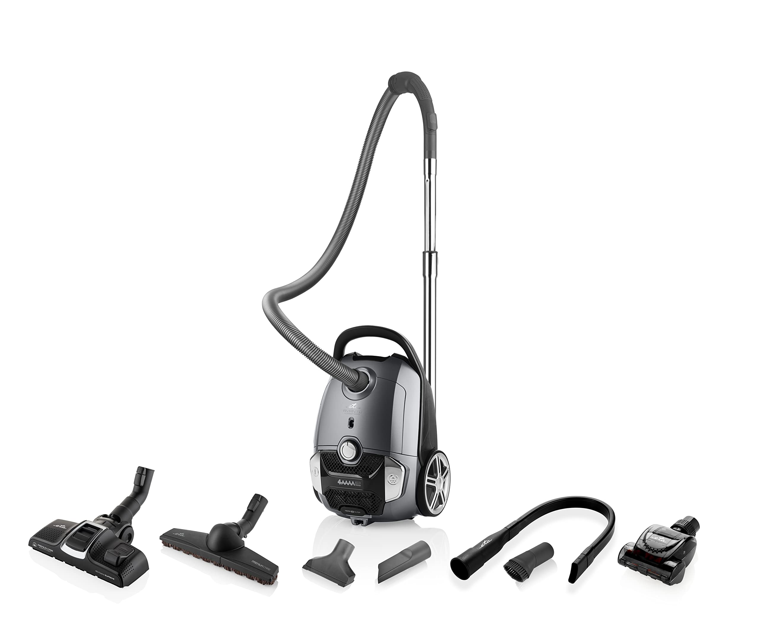 ETA Aspirapolvere Avanto Perfect Home I 800 W e molto silenzioso I 69 dB(a) I Aspirapolvere a sacco I 10 m raggio d'azione I Filtro HEPA I Accessori Inclusi