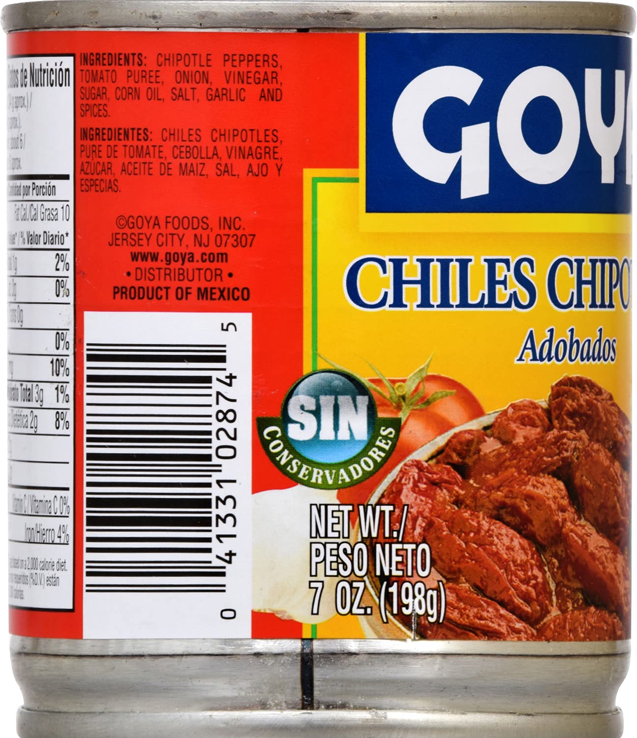 Goya Chipotle Peppers in Adobo Sauce 7 oz. Buy Online in United Arab