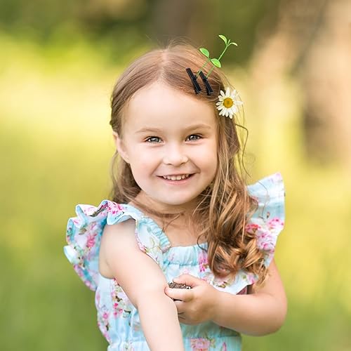 Miniatura 5 de Bean Sprout - Pinza para el cabello: 100 pinzas para el cabello divertidas para plantas verdes, horquilla de hierba, lindos adornos de hierba,