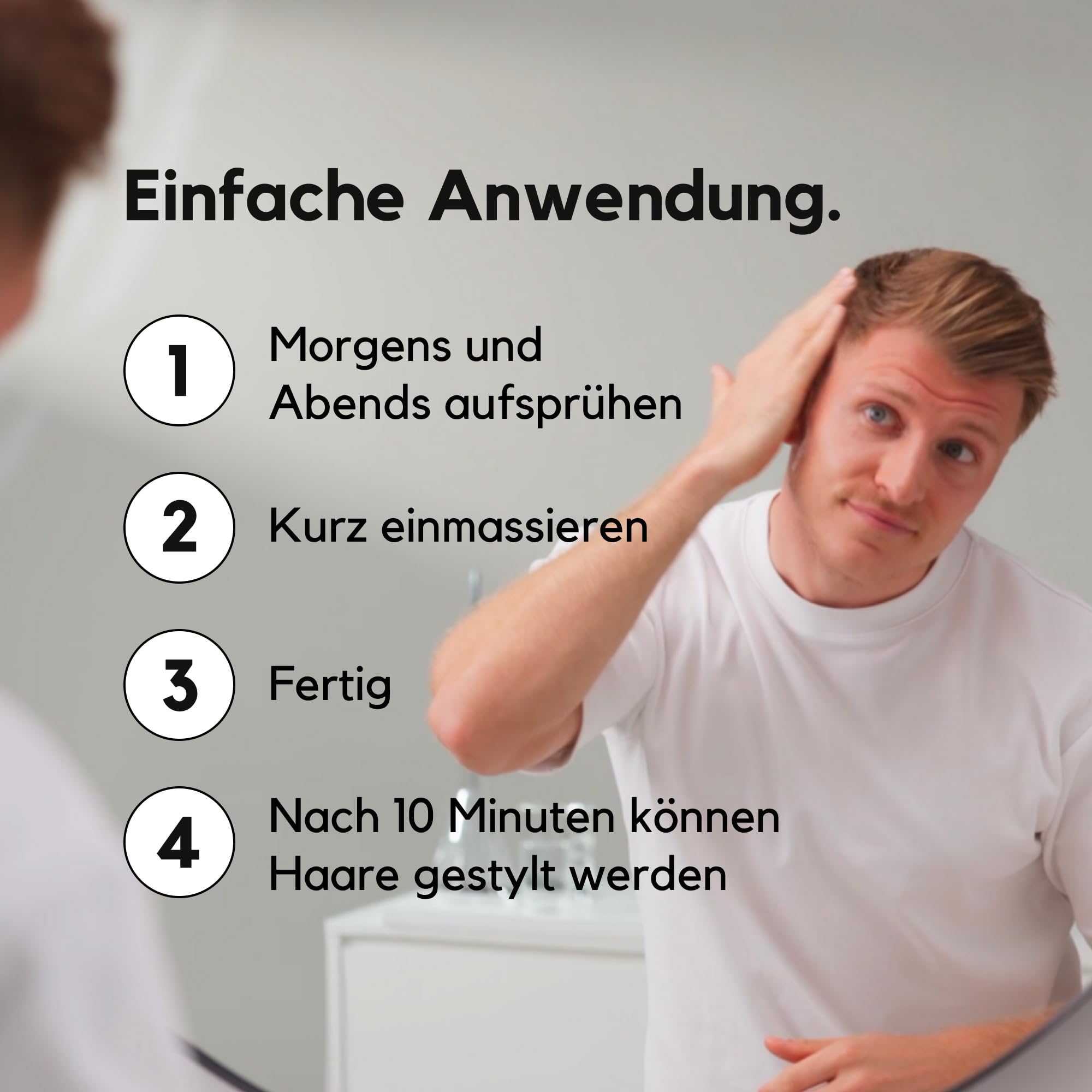 Hair Booster Tonic | Haarwachstum Spray 50ml mit 2-Desoxy-D-Ribose & Koffein | gegen Haarausfall Männer & Frauen | Dermatest Exzellent