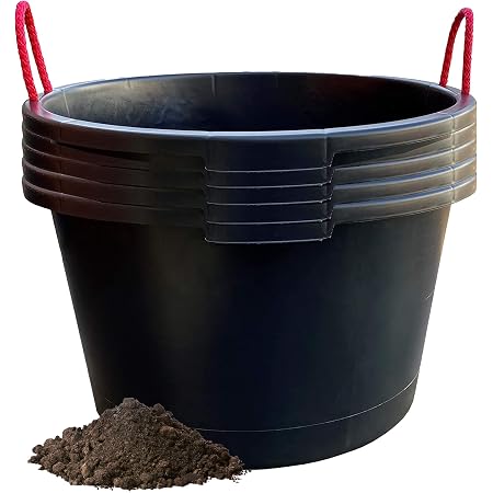 DEWEPRO Mörtelkübel 90 Liter – Robuste Baueimer Mit Verstärktem Boden, Verzinkten Griffen & Innenskala