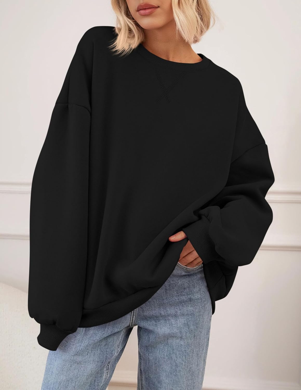 PRETTYGARDEN Oversized Sweatshirt for Women Fall Outfits 2026 Crewneck Long Sleeve Tops Fleece Pullover Winter Clothing - Image 8