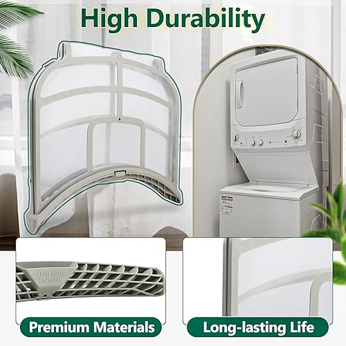 Miniatura 2 de ADQ73373201 Conjunto de filtro de pelusa para secadores LG (gris) Ken-More, pantalla de filtro de pelusa para secadora compatible con DLEX5000K