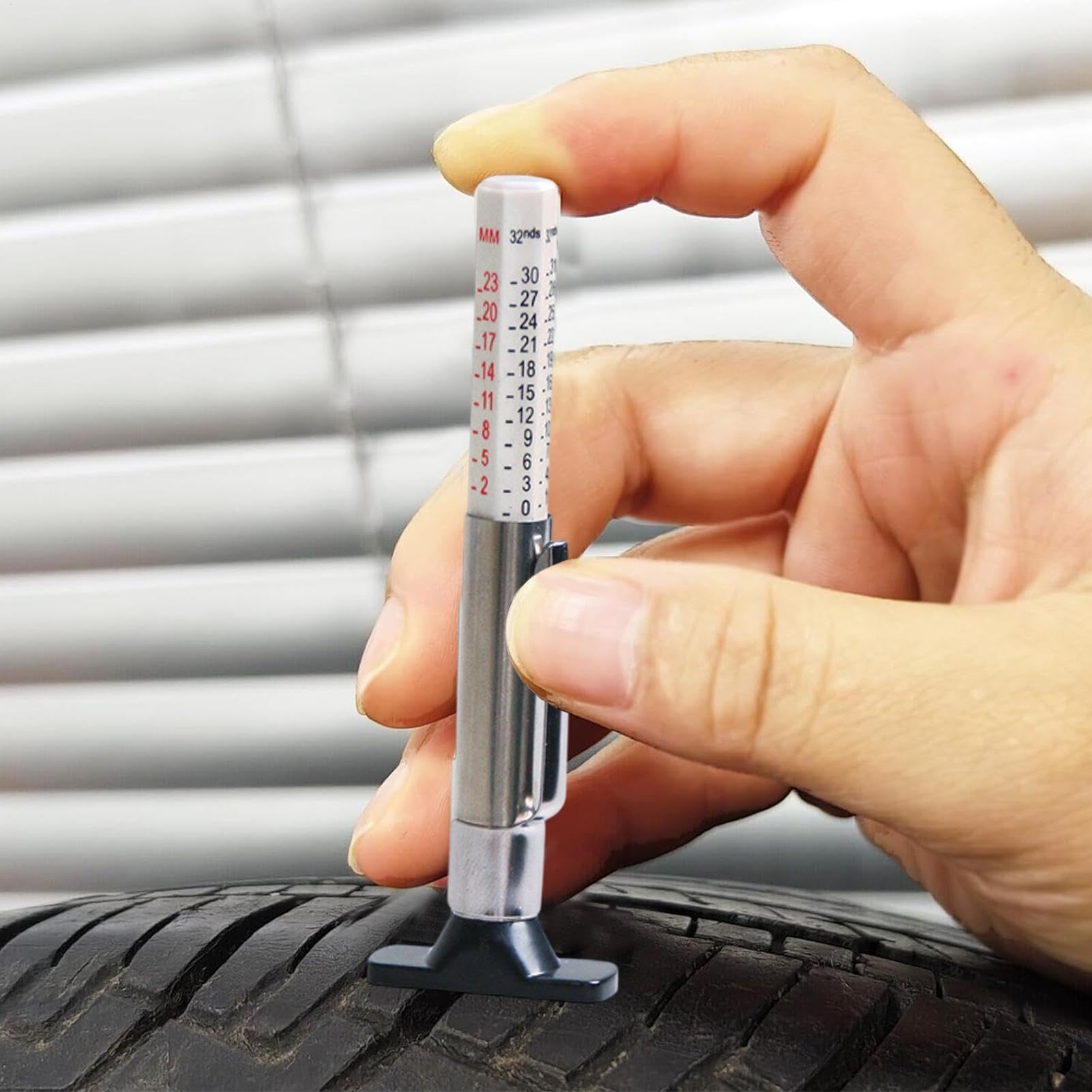 Narzędzie do pomiaru głębokości Tread, narzędzie do pomiaru głębokości opon, miernik opon do dokładnego pomiaru, narzędzie do pomiaru głębokości opon samochodowych, narzędzie do pomiaru głębokości