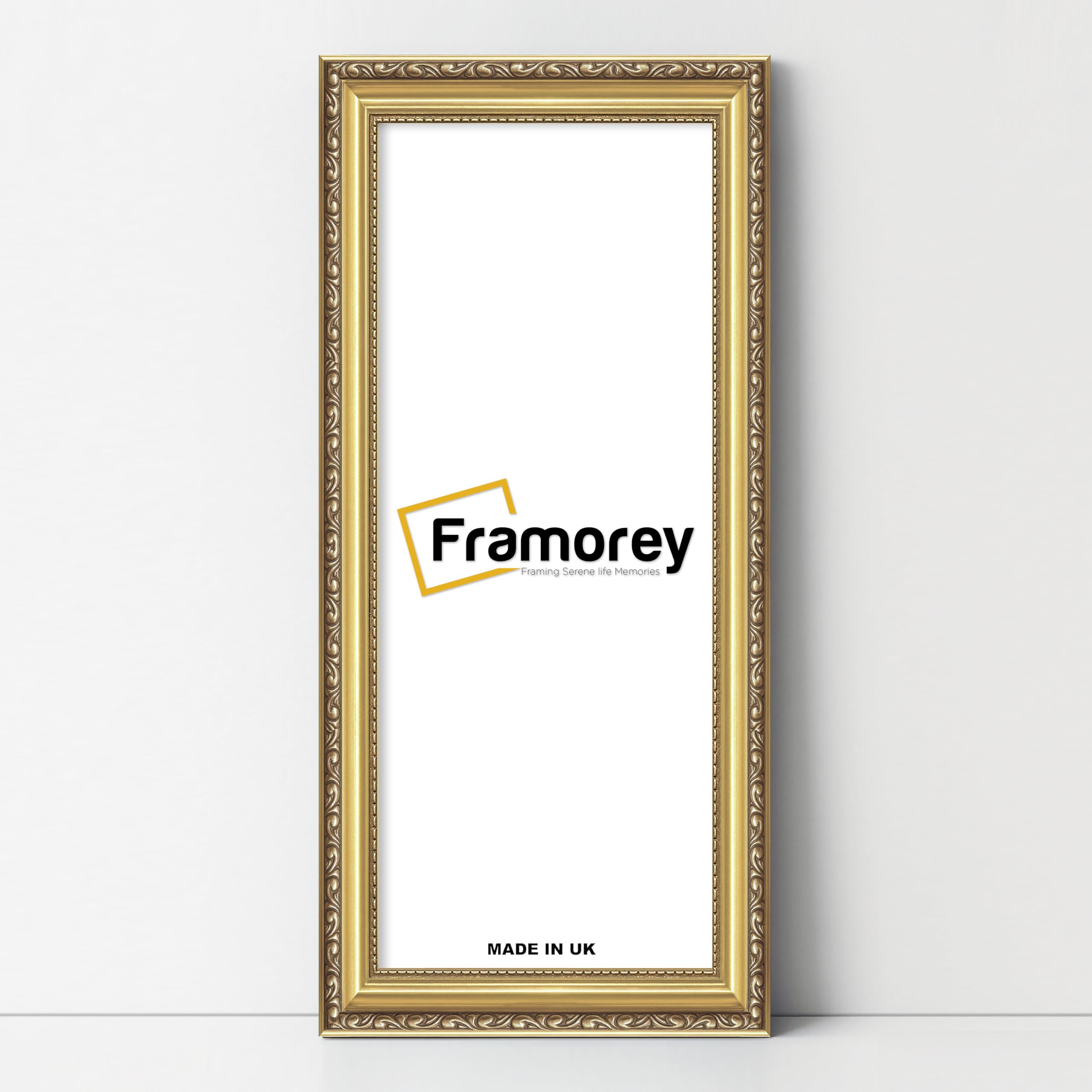 FRAMOREY Shabby Chic Antique Panorama Style Picture Frame, 16x5 Inch Size Gold Photo Frames, Wall Hanging Frame, Home Decor Frame, Best Photo Frames for Gifts