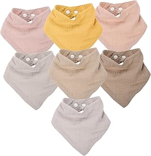 Gogogmee 7 Pçs Babadores Triangulares Para Bebês Babadores Para Bebês Comendo Babadores Para Idosos Babadores Com Fivela De Pressão Babadores Ajustáveis Multiuso Bolsa De Arroz Casaco