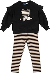 Chicco, Completo Bambina con Felpa e Leggings, in Caldo e Morbido Tessuto Felpato, Abbigliamento Bambina, Designed in Italy