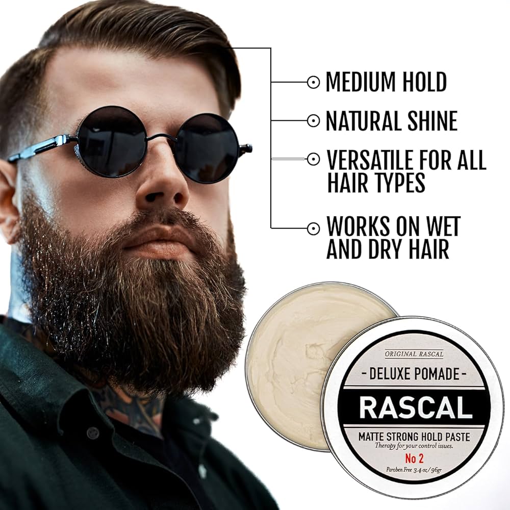 Amazon.com: Original Rascal Deluxe Pomade for Men #2 - Matte Hair