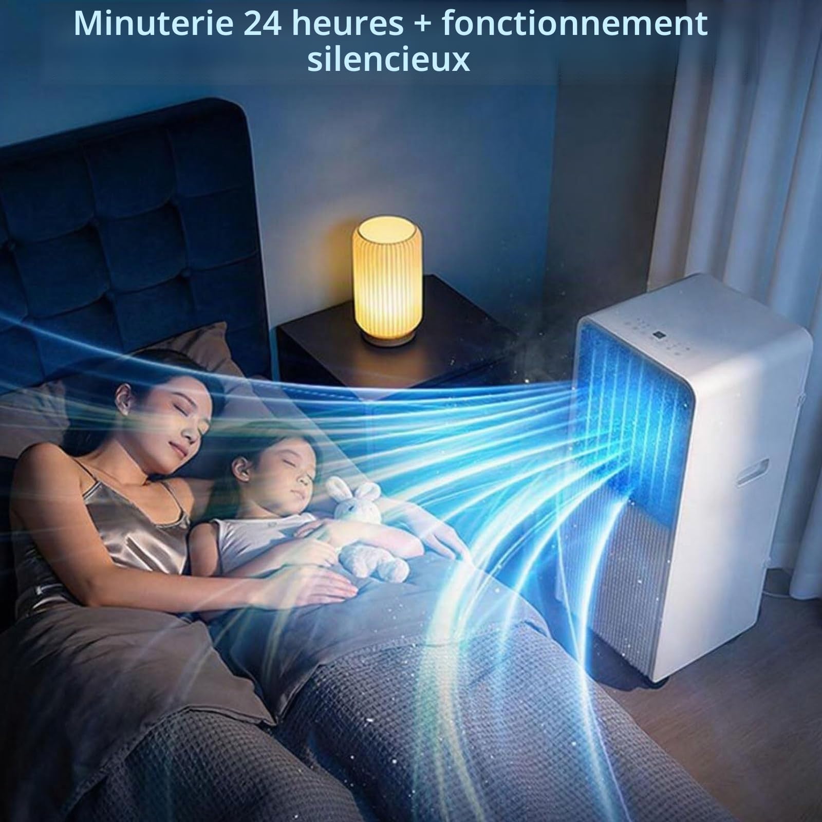 Climatiseur Mobile 7000 BTU, 3-en-1 Écoénergétique Climatiseur Portable,