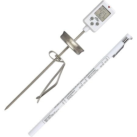 CDN DTC450 Digital Candy/Deep Fry/Pre-Programmed & Programmable Thermometer, White, 10.4"