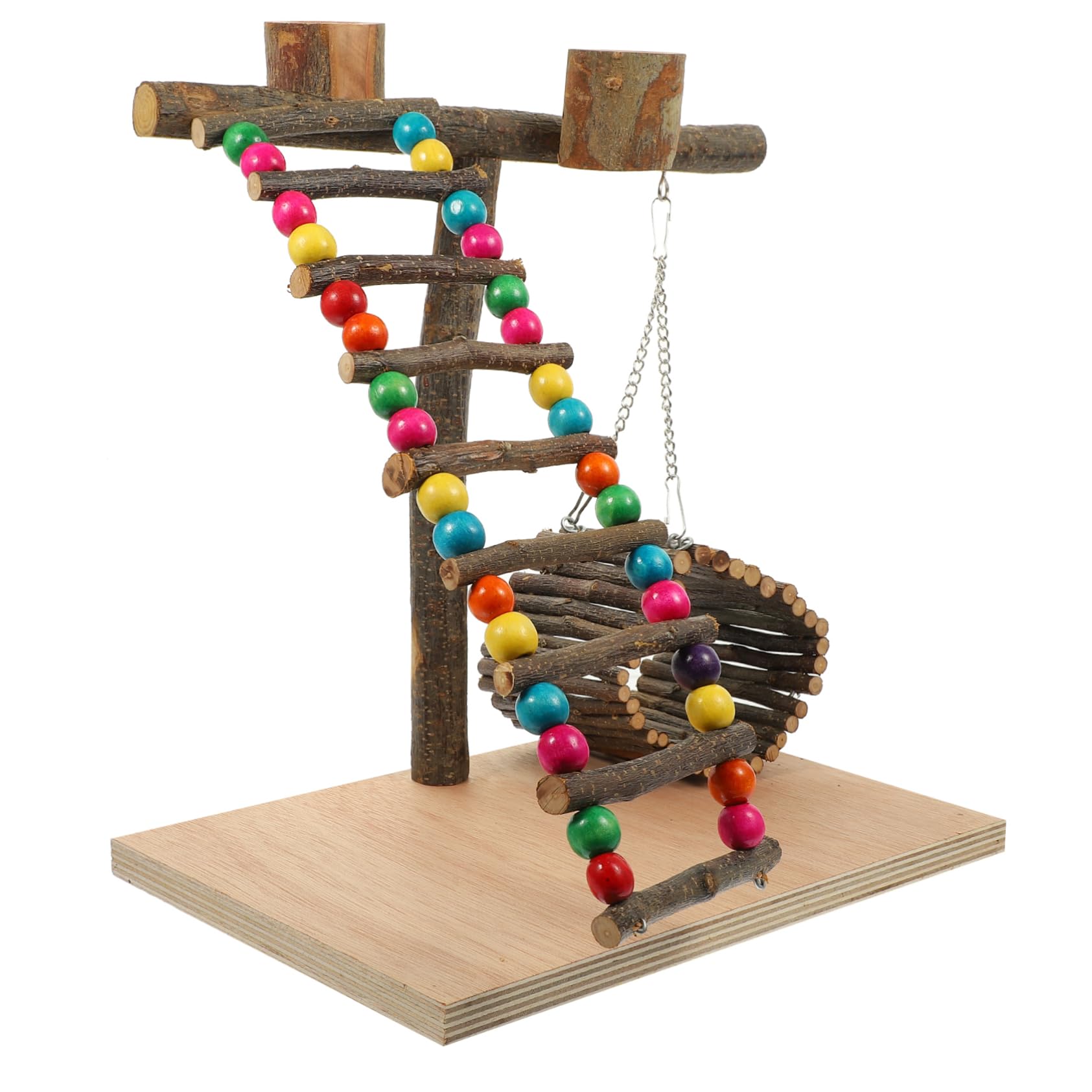 Beavorty Puesto de Loros Percha para Loros Juguete para Soporte de Entrenamiento para Pájaros Zona para Percha para Entrenamiento de Aves