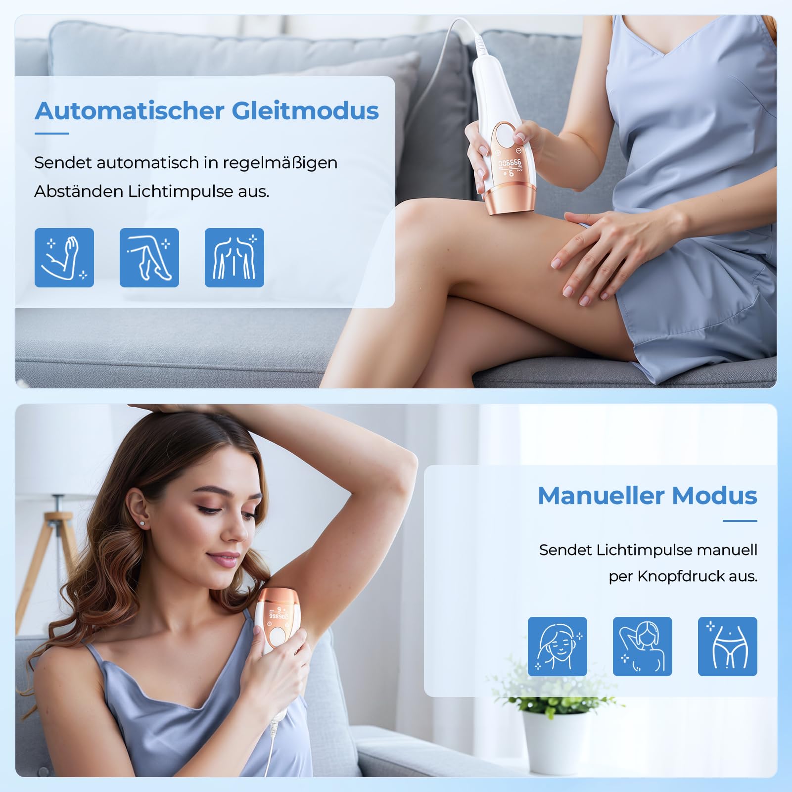 IPL Hair Removal Device with Ice Cooling System, 21J and 9 Energy Levels for More Efficient Laser Hair Removal, 999,900 Flashes IPL Hair Removal Device for Women, Armpits, Bikini, Legs, Body - 5