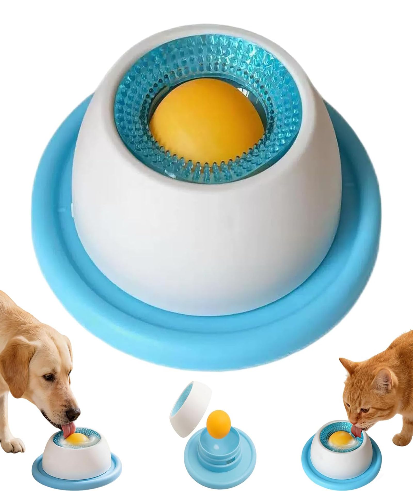 12.5cmX4.5cm Slow Feeder for Dogs, Cat Feeder, Lick Mats for Dogs, Interactive Pet Feeder with Rotating Lick Ball, Non-Slip Dog Feeder, Multi-Functional Slow Feeder-image-23