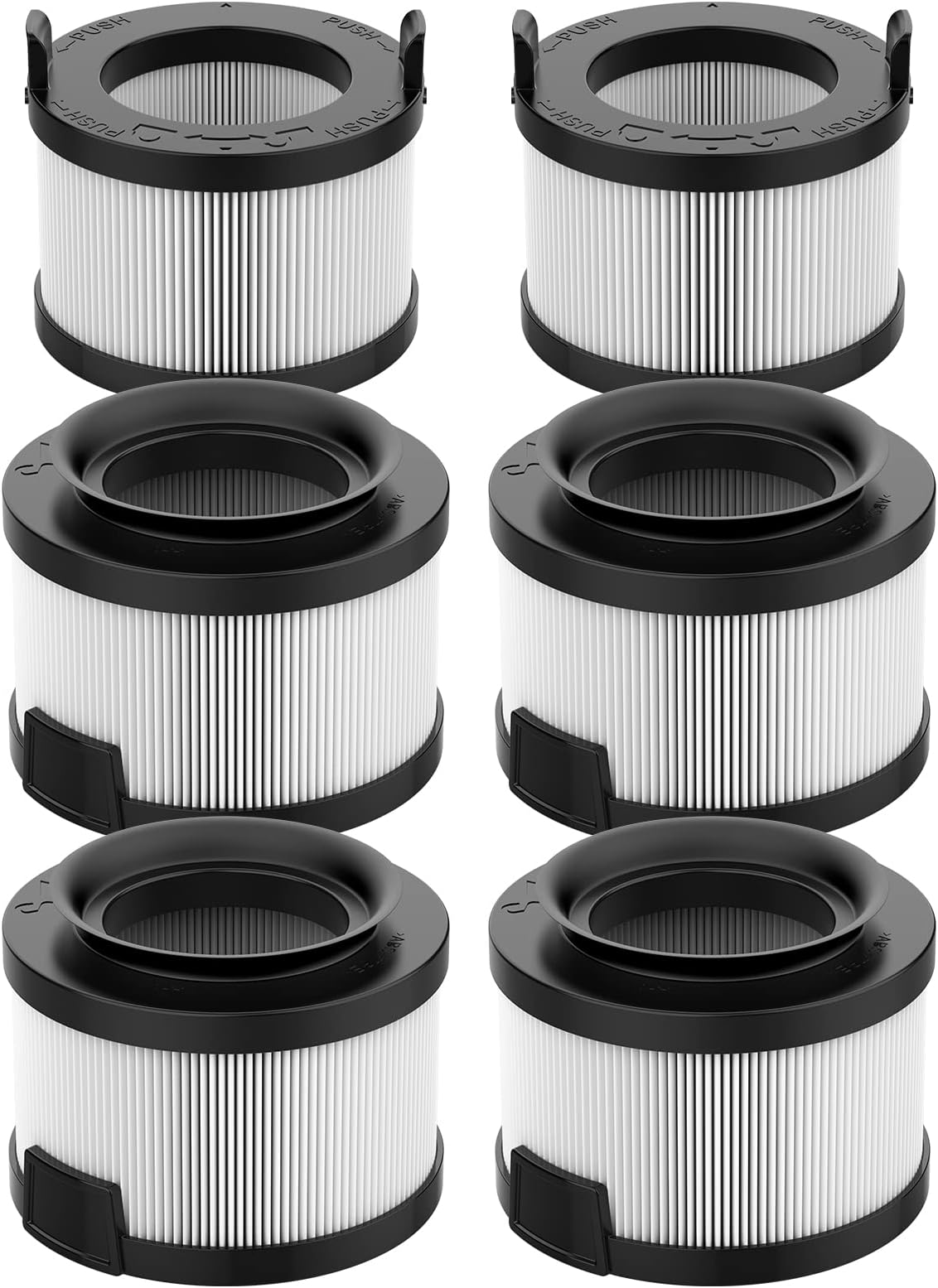 VortexIQ 40 Replacement HEPA Filter Compatible with LEVOIT Vacuum Cleaner, 6-Pack Set, 2 Main Filter 4 Pre Filters, Part#VortexIQ 40-RF Vacuum Cleaner