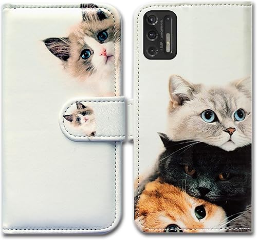 Bcov - Funda para Moto G Stylus 2021 (no compatible con G Stylus 2020), diseño de gato marrón con tapa y soporte para Motorola Moto G Stylus 2021